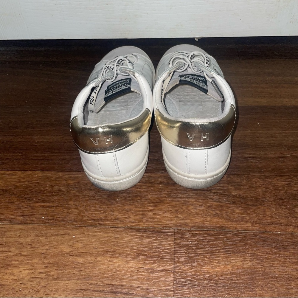 VINTAGE HAVANA Roxanne White And Silver Women's Sneaker Shoes Glitter Size 9 - Picture 4 of 6